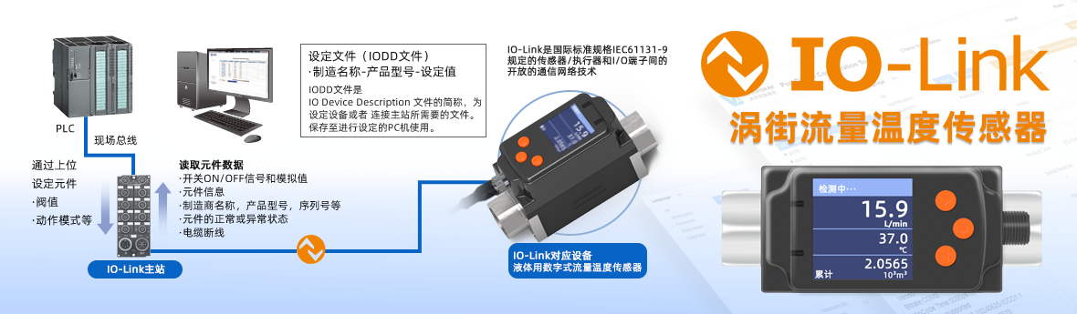 涡街流量温度传感器